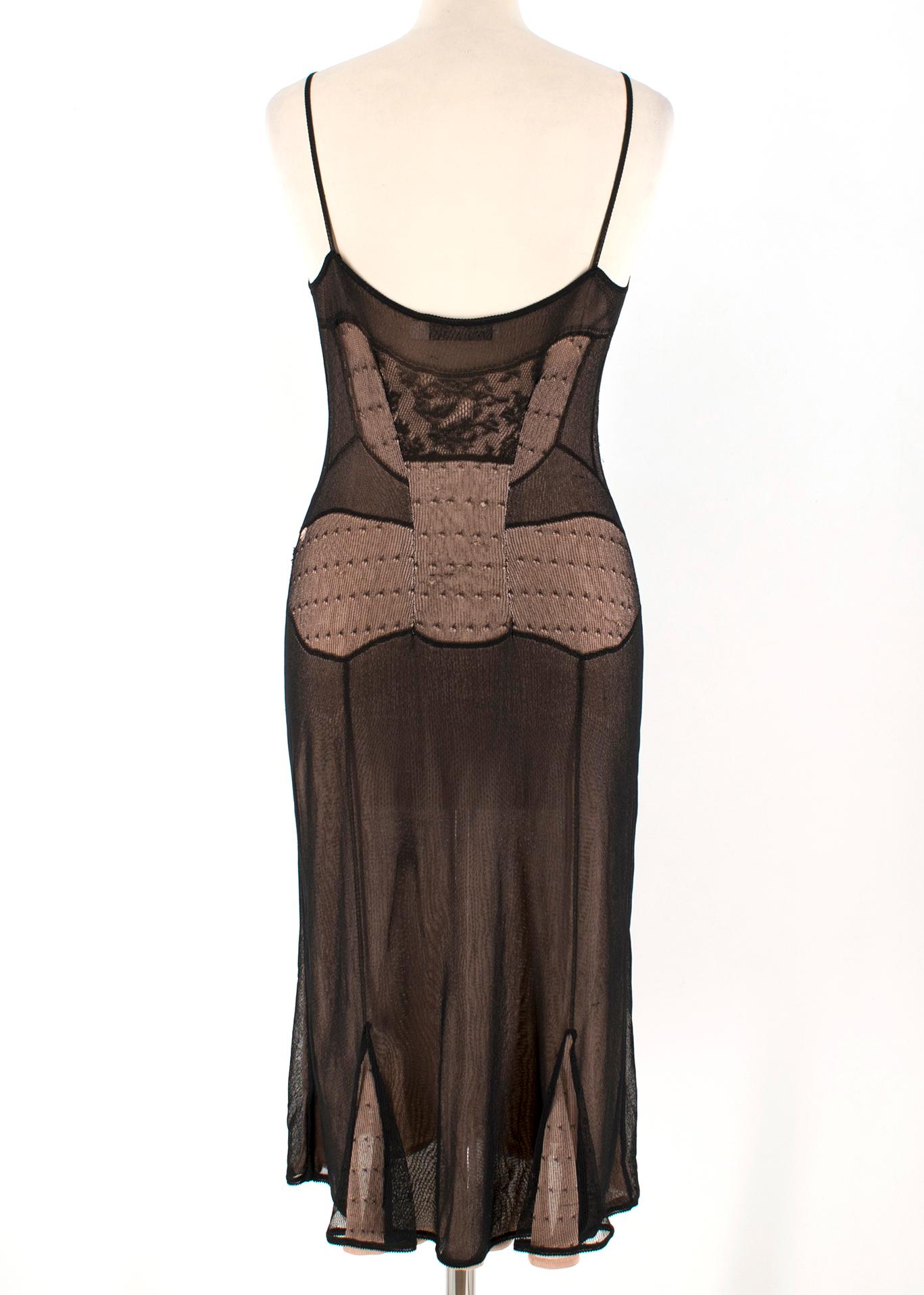 black and nude lace dress