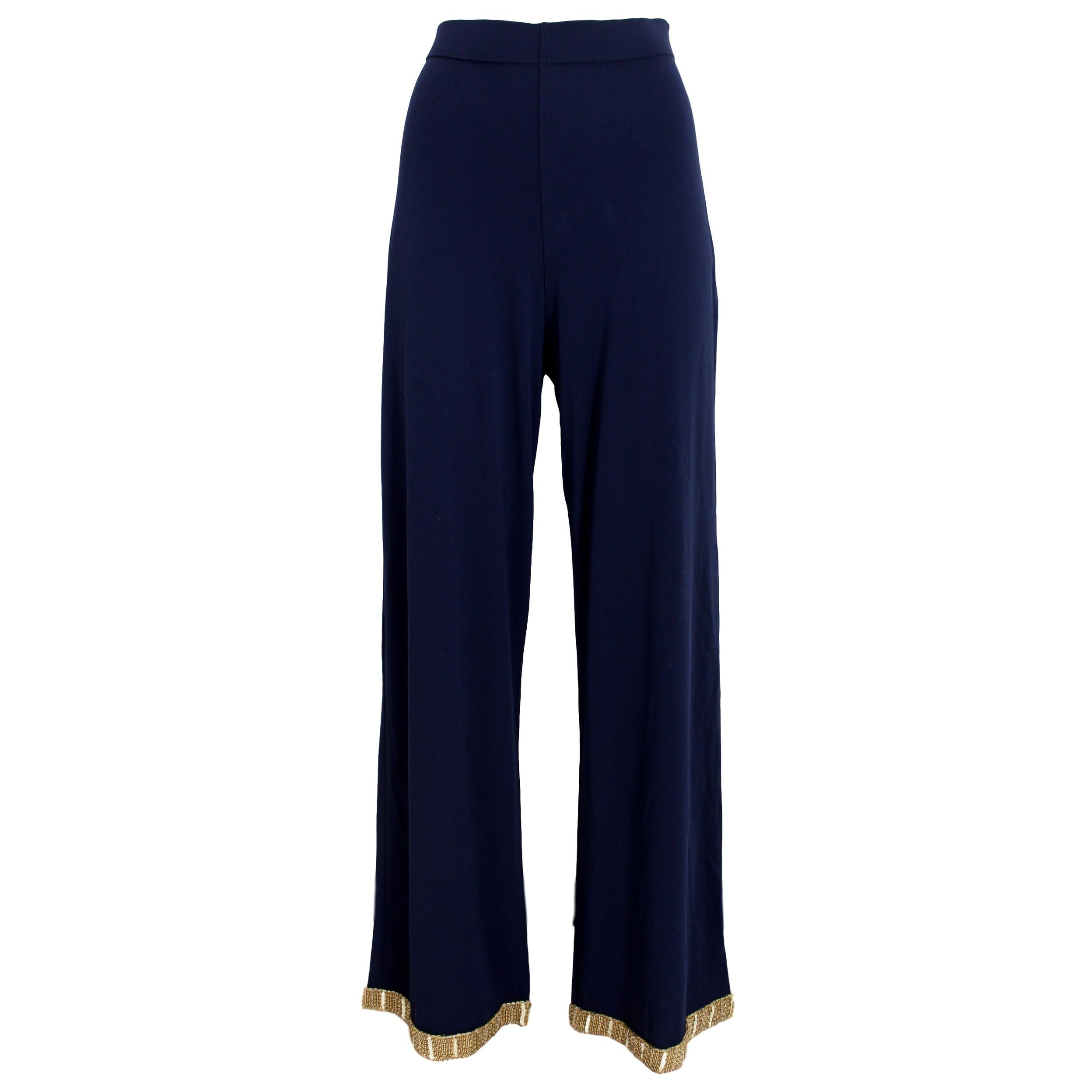 high waisted evening trousers