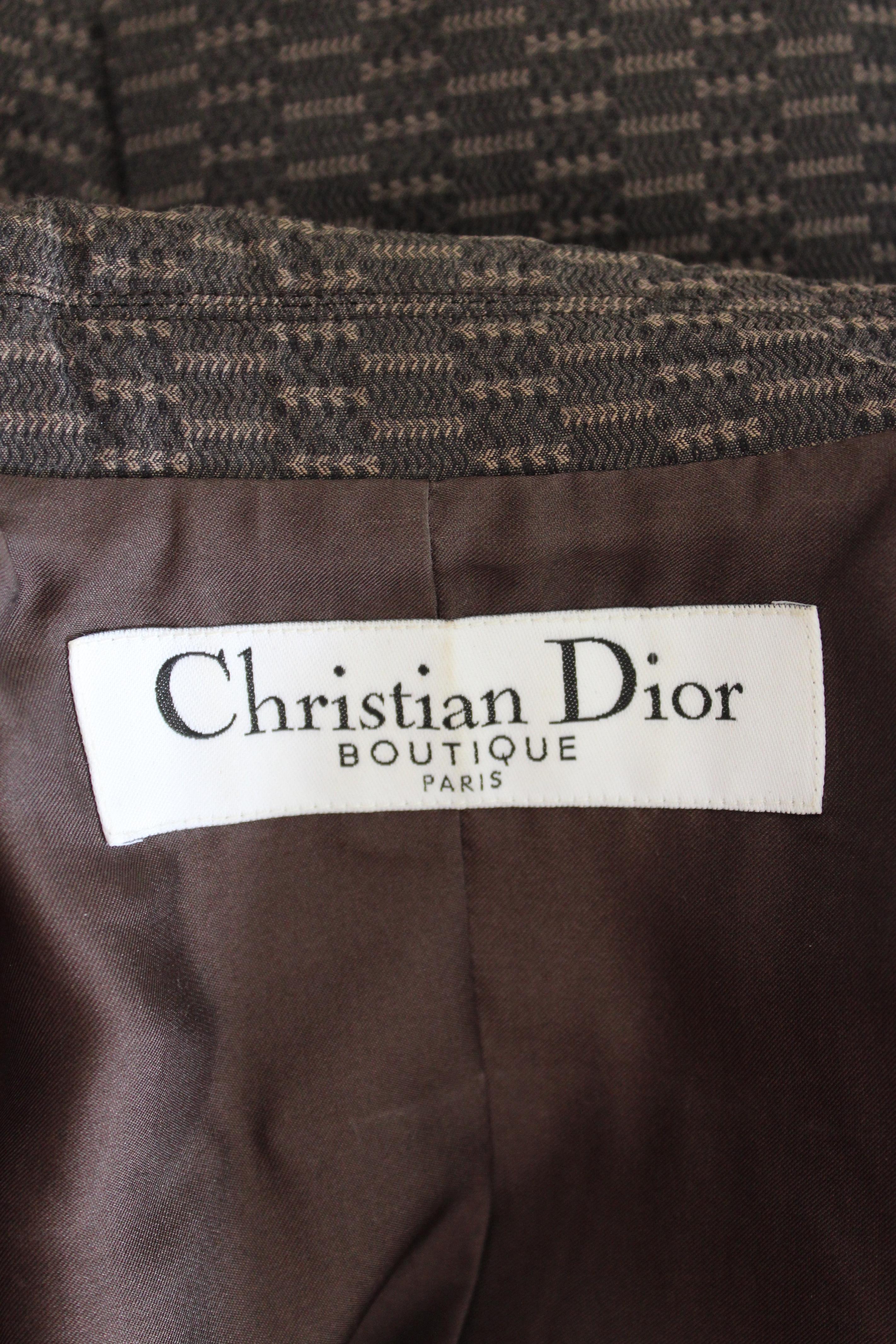 Christian Dior Boutique Brown Flared Jacket 1