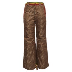 Christian Dior Boutique Brown Logo Monogramm Synthetische Rasta Skihose M