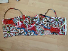 Christian Dior Boutique Corset Bustier Top – Multicolor Floral Print