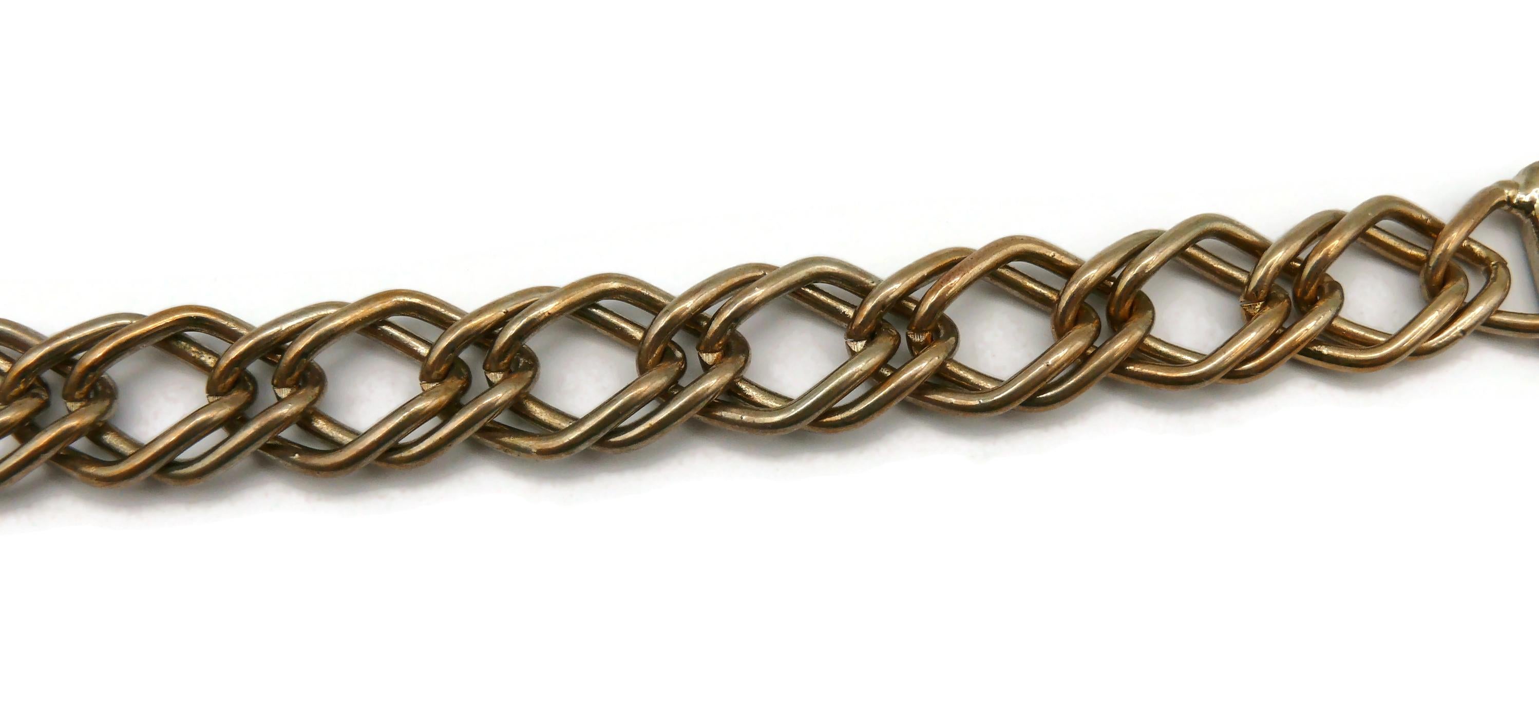 CHRISTIAN DIOR Boutique Collar de letras en tono plateado envejecido en venta 9