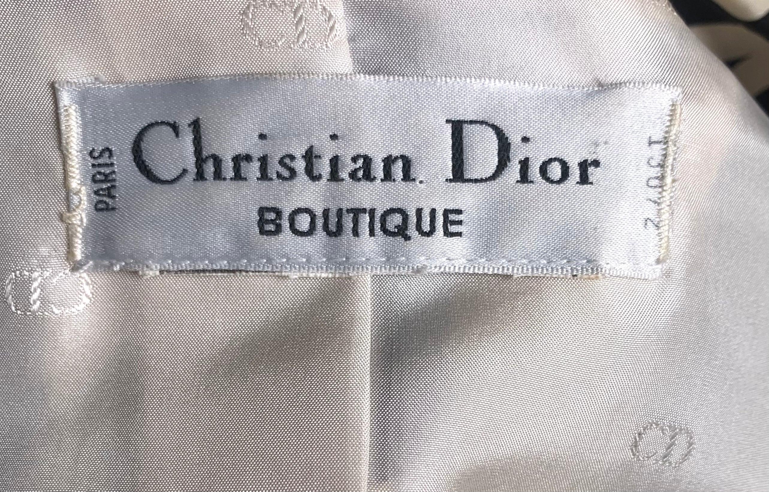 Christian Dior Boutique Fer Forge Motivdruck Seidenjacke/Bluse, 1990er Jahre im Zustand „Hervorragend“ im Angebot in Los Angeles, CA