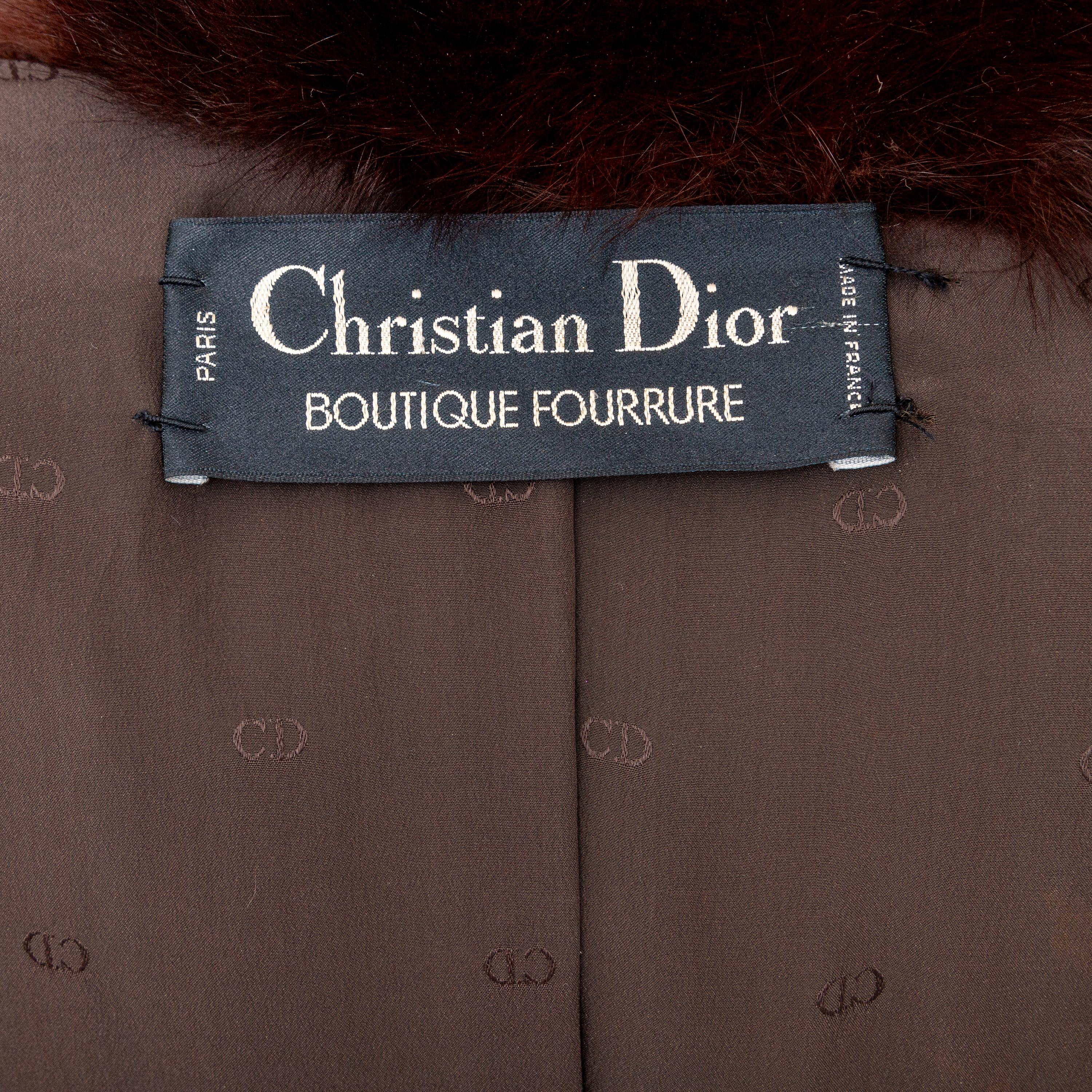 Christian Dior Boutique Fourrure Fur Coat For Sale 5