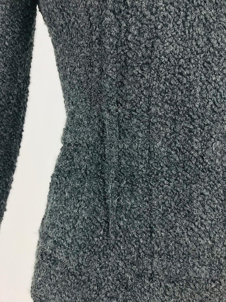Christian Dior Boutique Grey Boucle Outside Seam Jacket at 1stDibs