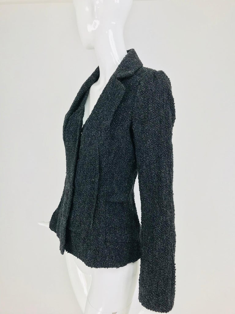Christian Dior Boutique Grey Boucle Outside Seam Jacket at 1stDibs