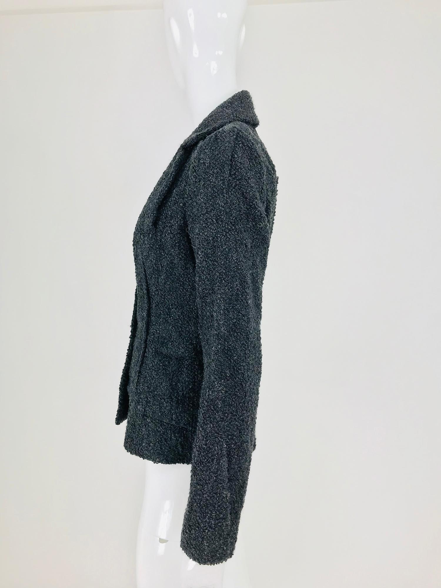 Women's Christian Dior Boutique Grey Boucle Outside Seam Jacket