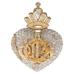 Christian Dior Boutique Heart Brooch - 
90s