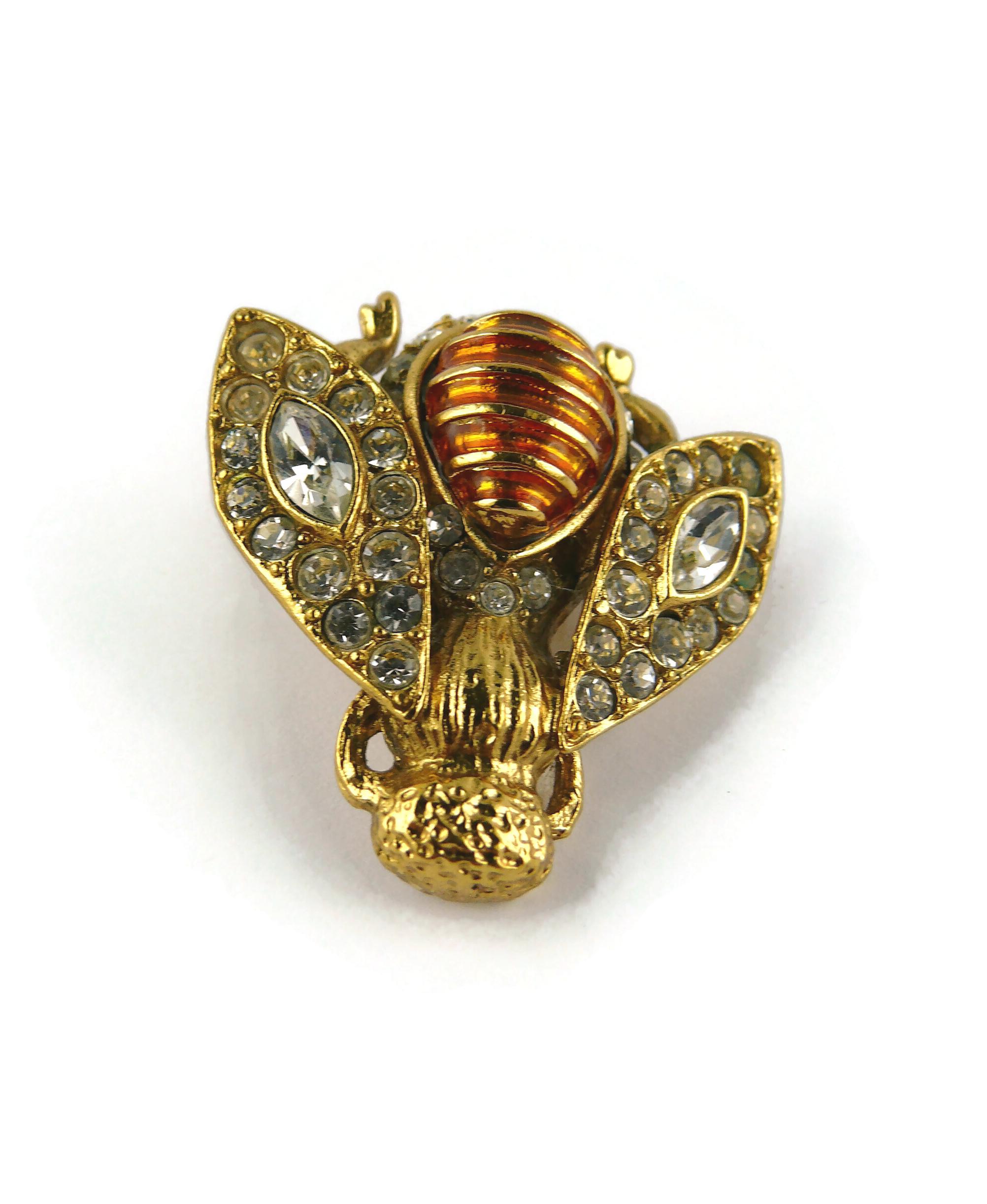 Christian Dior Boutique Iconic Jewelled Bienen-Ohrclips mit Perlen im Angebot 6