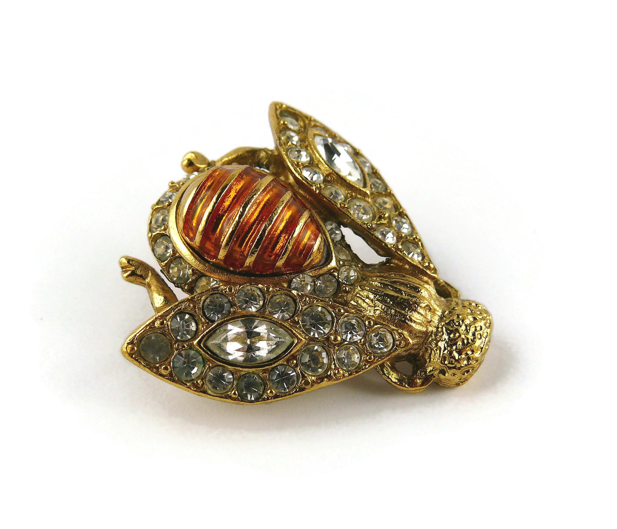 Christian Dior Boutique Iconic Jewelled Bienen-Ohrclips mit Perlen im Angebot 1