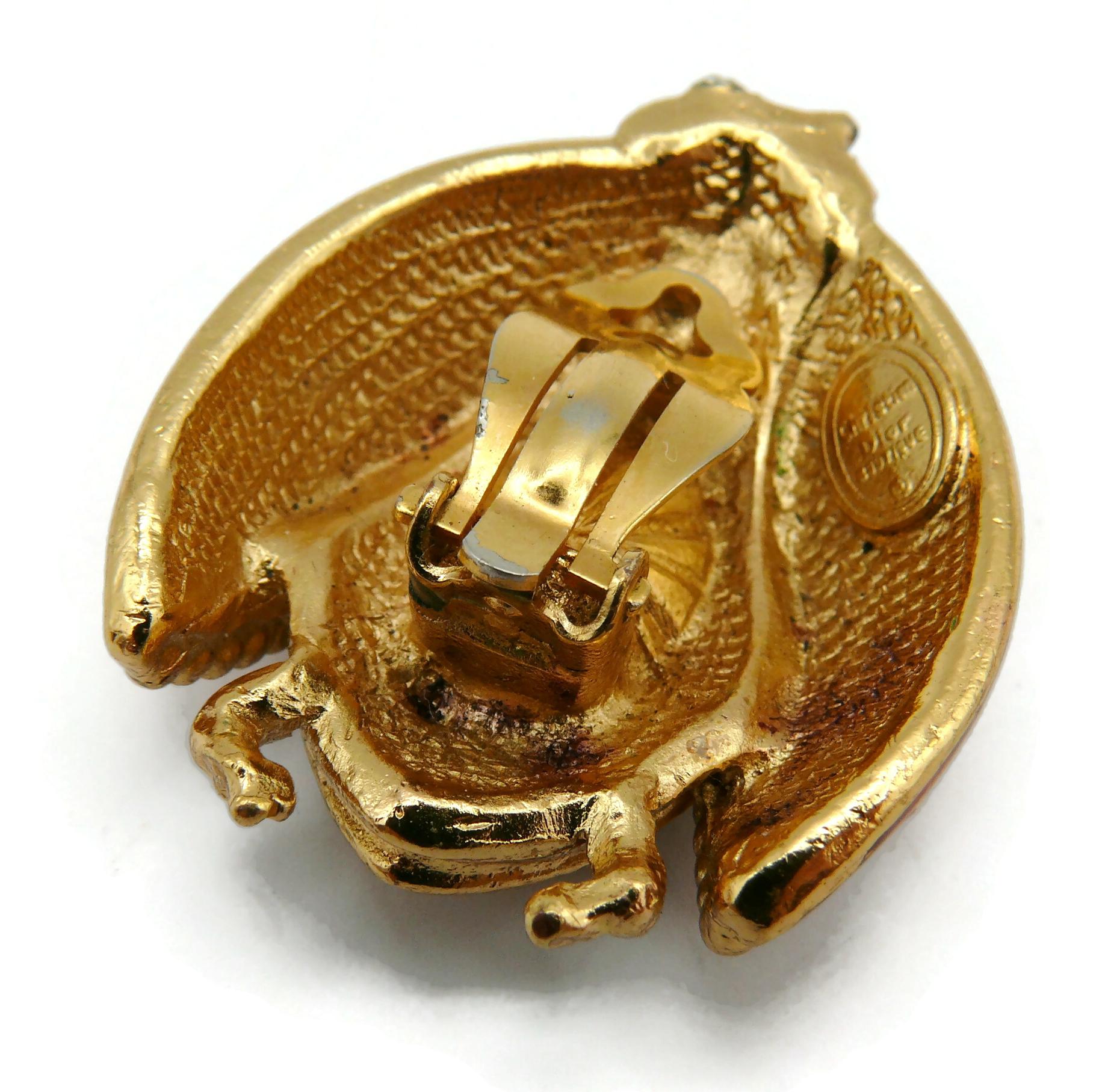 CHRISTIAN DIOR Boutique Iconic Juwelen Ladybug Clip-On Ohrringe im Angebot 10