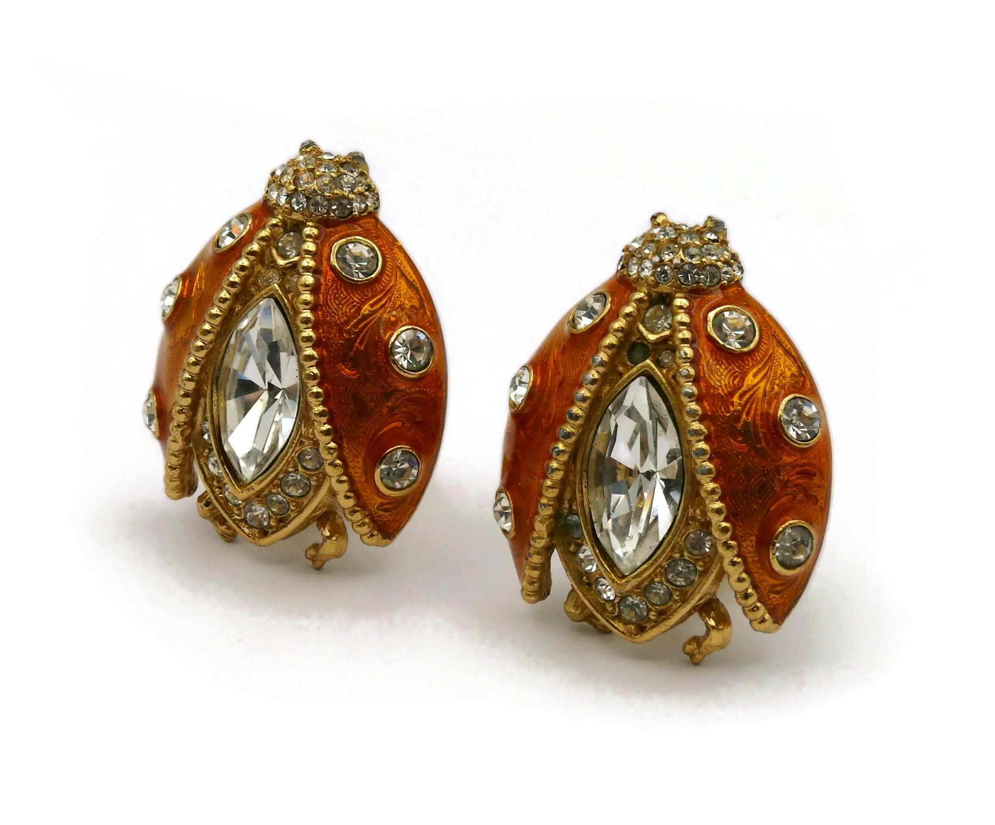 CHRISTIAN DIOR Boutique Iconic Juwelen Ladybug Clip-On Ohrringe im Angebot 1