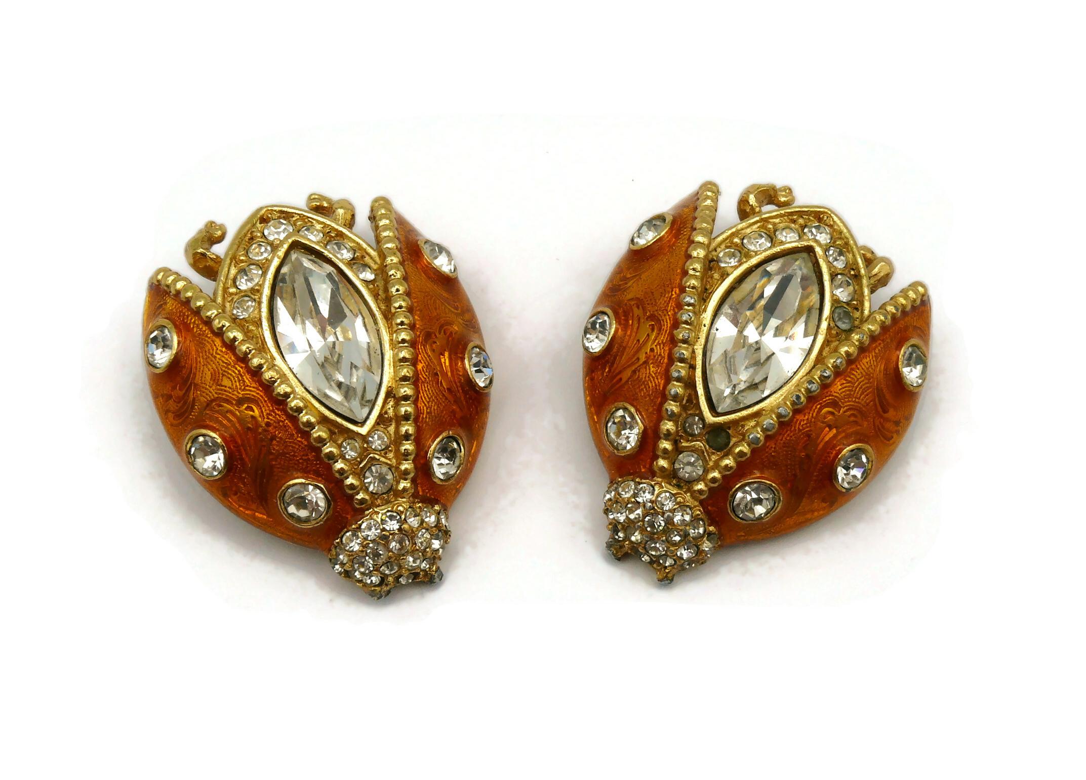 CHRISTIAN DIOR Boutique Iconic Juwelen Ladybug Clip-On Ohrringe im Angebot 2