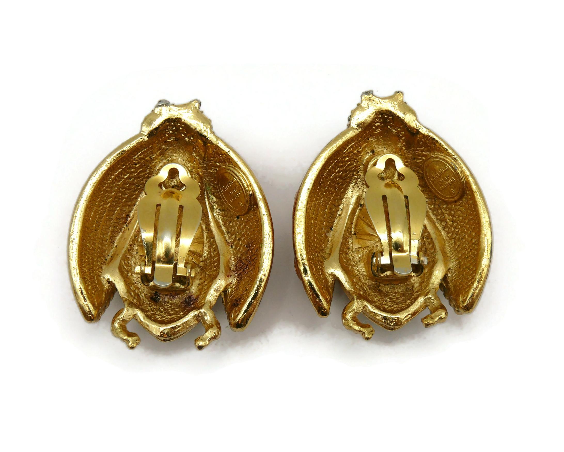 CHRISTIAN DIOR Boutique Iconic Juwelen Ladybug Clip-On Ohrringe im Angebot 3
