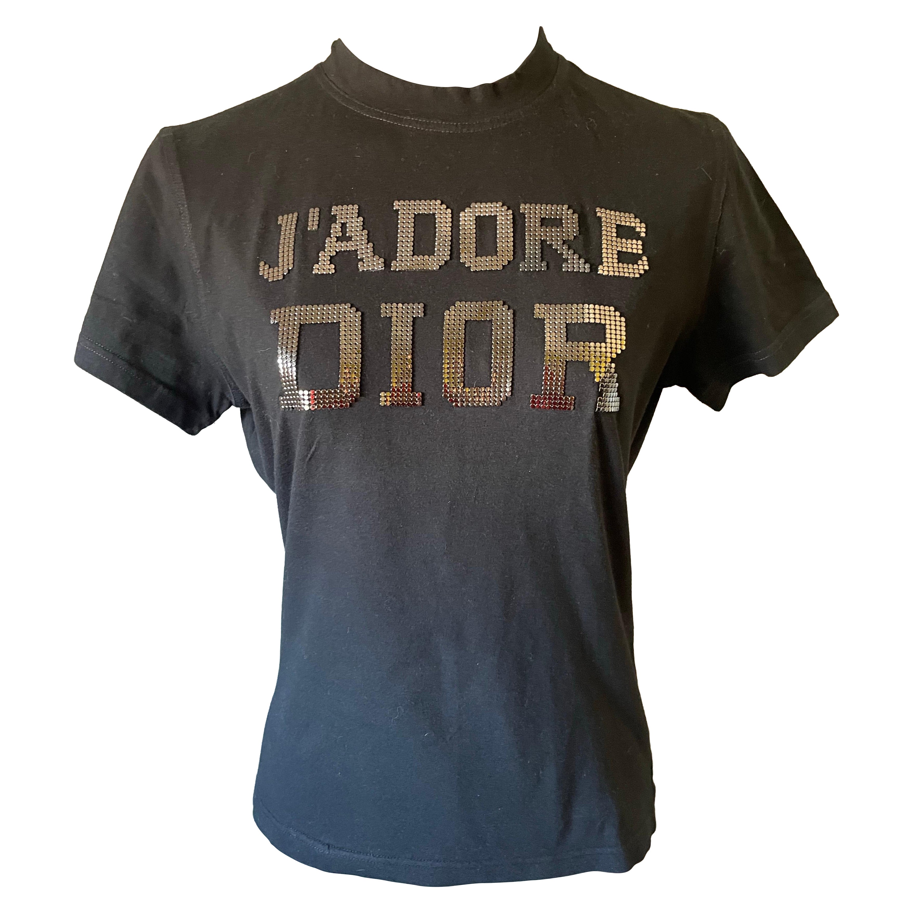 Dior J'adore Dior 1947 Tシャツ Galliano期 Christian Dior by John Galliano Vintage Embellished J'Adore Dior
