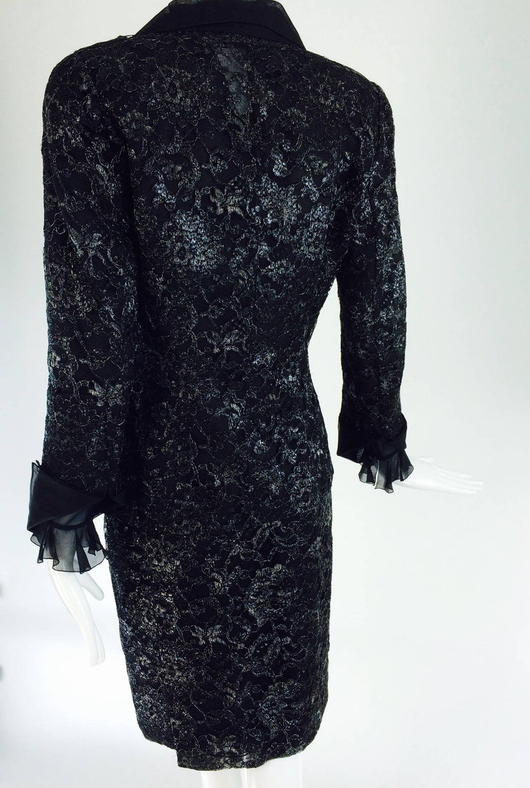 Christian Dior Boutique numbered black and silver lace skirt set For Sale  at 1stDibs