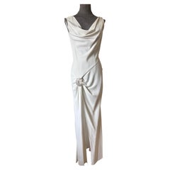 Christian Dior Boutique Paris Archive Ivory Evening Gown by John Galliano, Circa