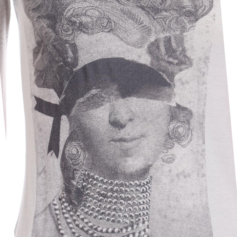 Christian Dior Boutique Paris Marie Antoinette Inspired Graphic T-Shirt 2000 For Sale 2
