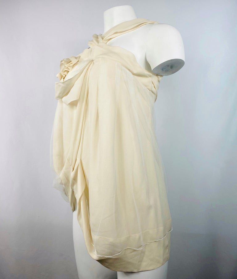 Christian Dior Boutique Paris White Silk Sleeveless Top Size 38 For ...