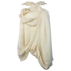 Christian Dior Boutique Paris White Silk Sleeveless Top Size 38