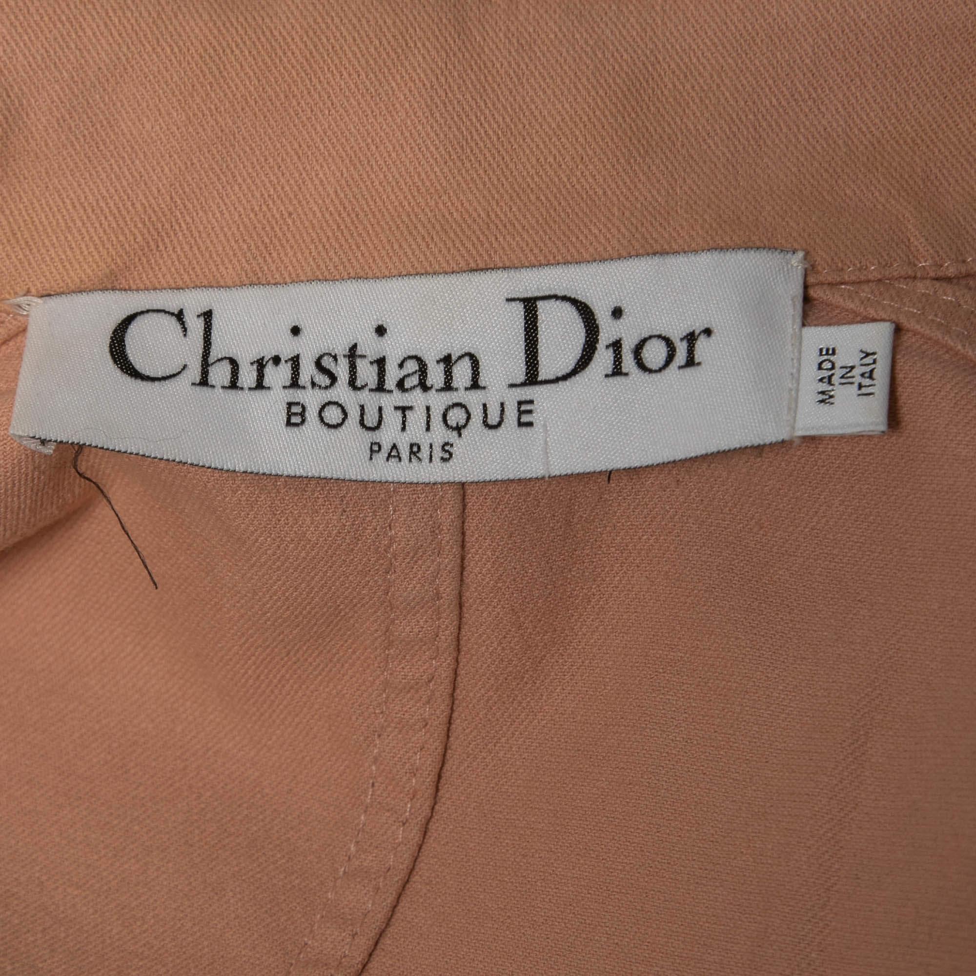 Women's Christian Dior Boutique Pink Lace Printed Denim Jacket 