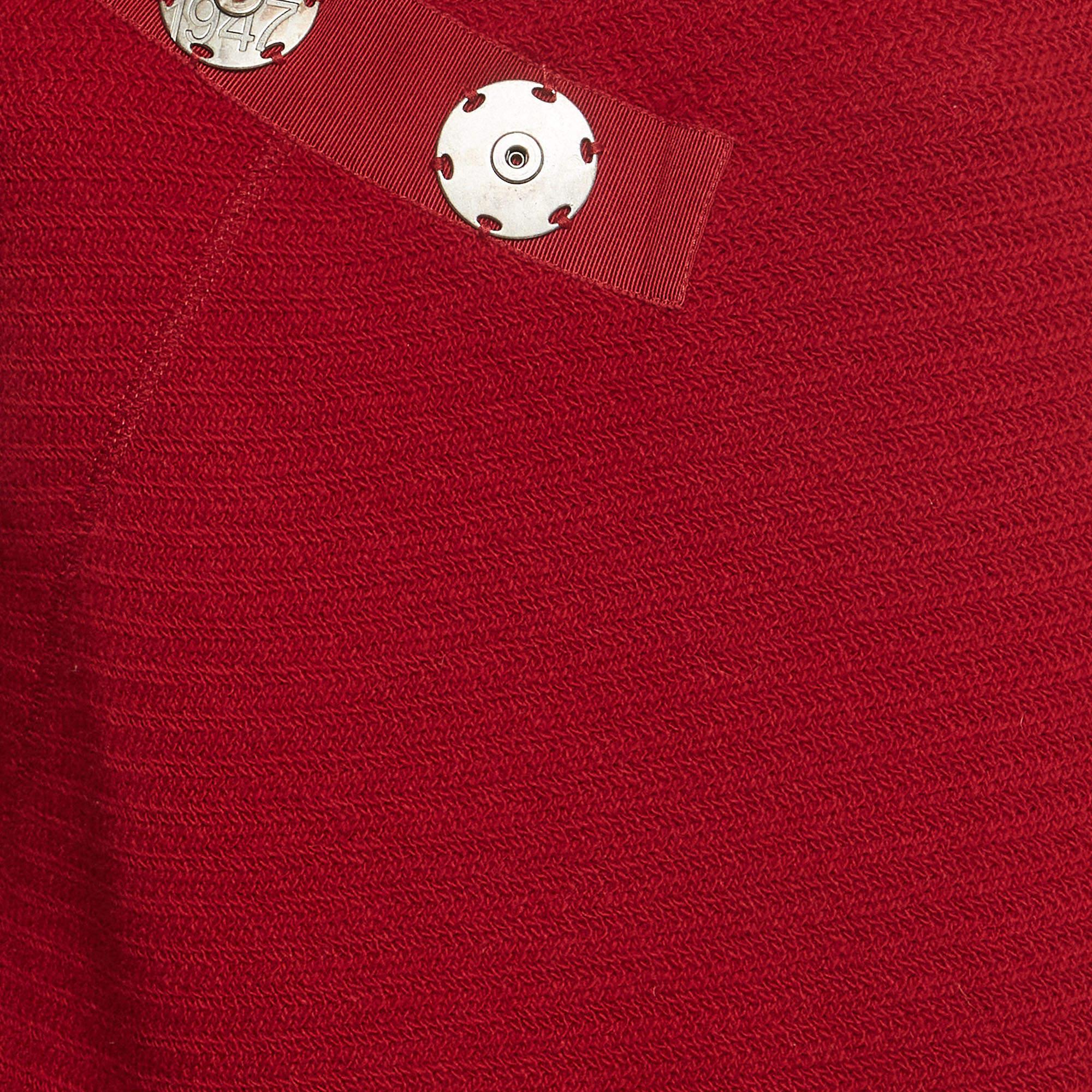 Christian Dior Boutique Red Wool Blend Knit Sweater L In Good Condition For Sale In Dubai, Al Qouz 2