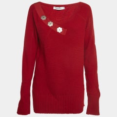 Christian Dior Boutique Pullover aus roter Wollmischung aus Strick L