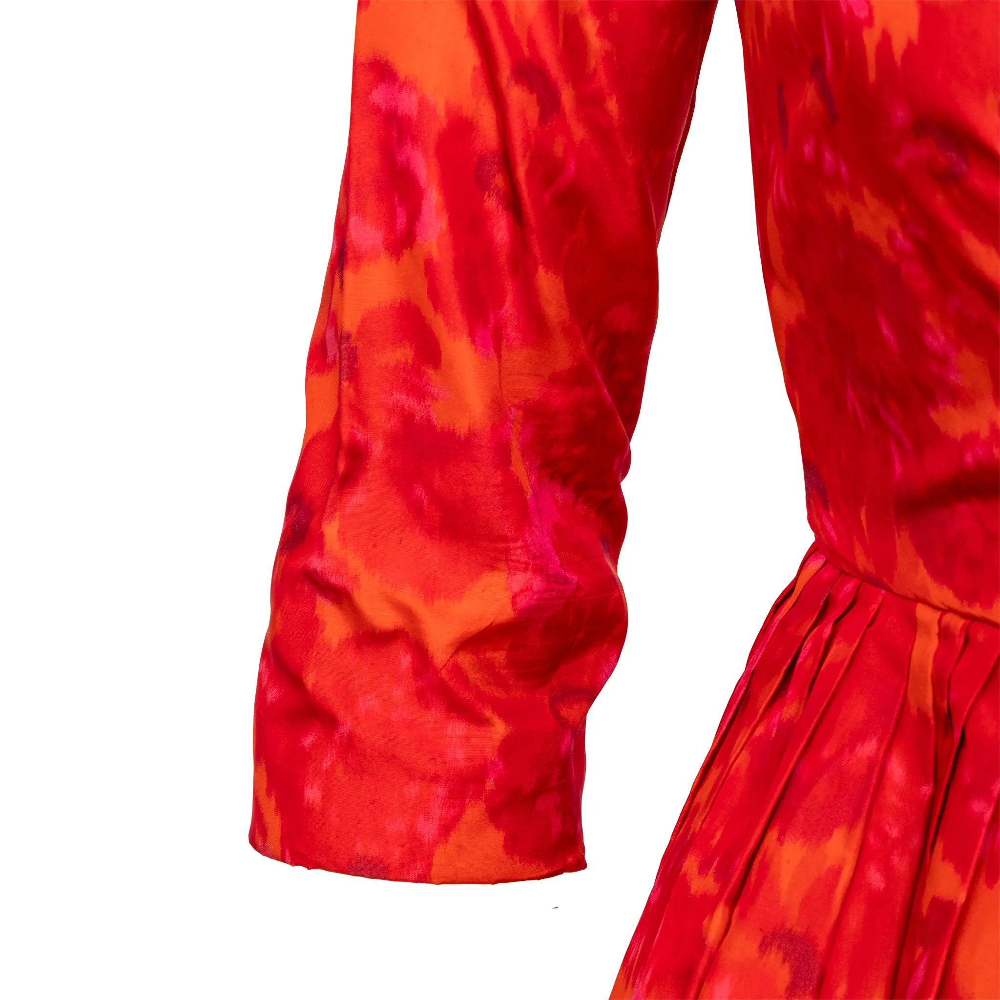 Vestido de seda Christian Dior - Años 50 en venta 3