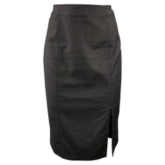 CHRISTIAN DIOR BOUTIQUE Size 6 Black Viscose Blend Pencil Skirt
