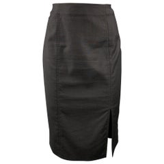 CHRISTIAN DIOR BOUTIQUE Talla 6 Falda lápiz negra de mezcla de viscosa