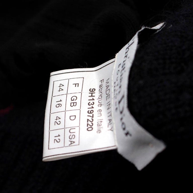 Christian Dior Boutique Vintage Black Cut Out Cardigan US 12 For Sale ...