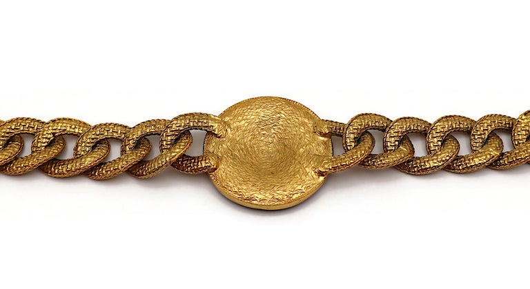 Vintage Christian Dior Gold Multi Strand Logo Medallion Curb Link Belly Chain Dior | Accessories | Vintage Christian Dior Gold Multi  main image 3