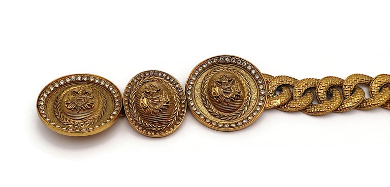 Vintage Christian Dior Gold Tone Coin Belt Necklace 39.5” Signed Heavy Statement Christian Dior Medallion Coin Necklace | Gadelles Vintage main image 3