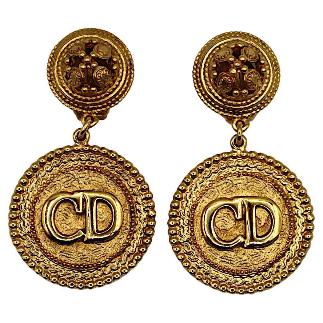 Christian dior earrings vintage on sale