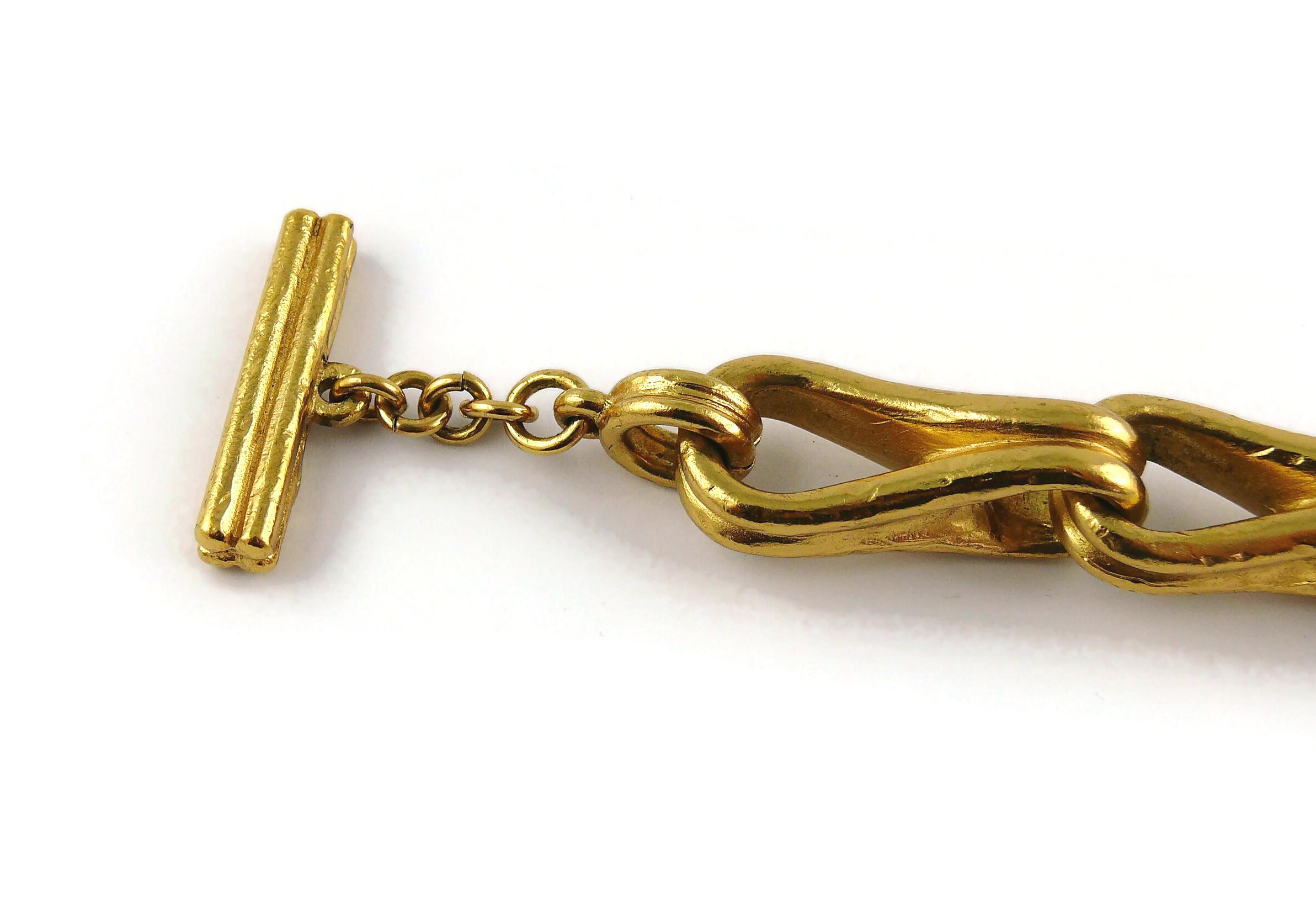 Women's Christian Dior Boutique Vintage Gold Toned Charm Bracelet