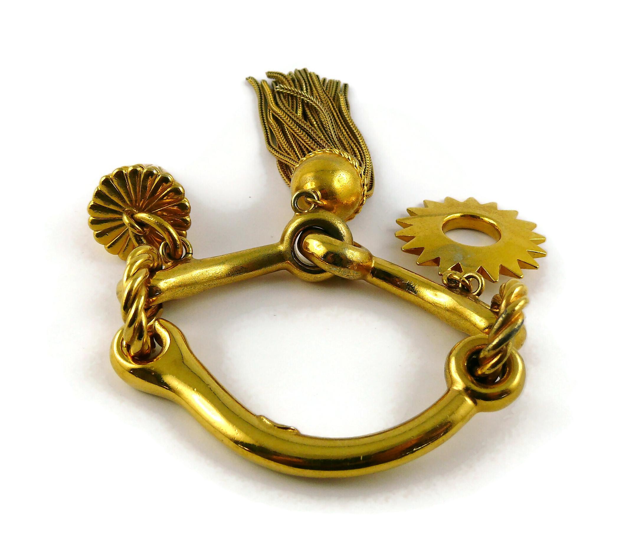 Christian Dior Boutique Vintage Gold Toned Charms Bracelet For Sale 4
