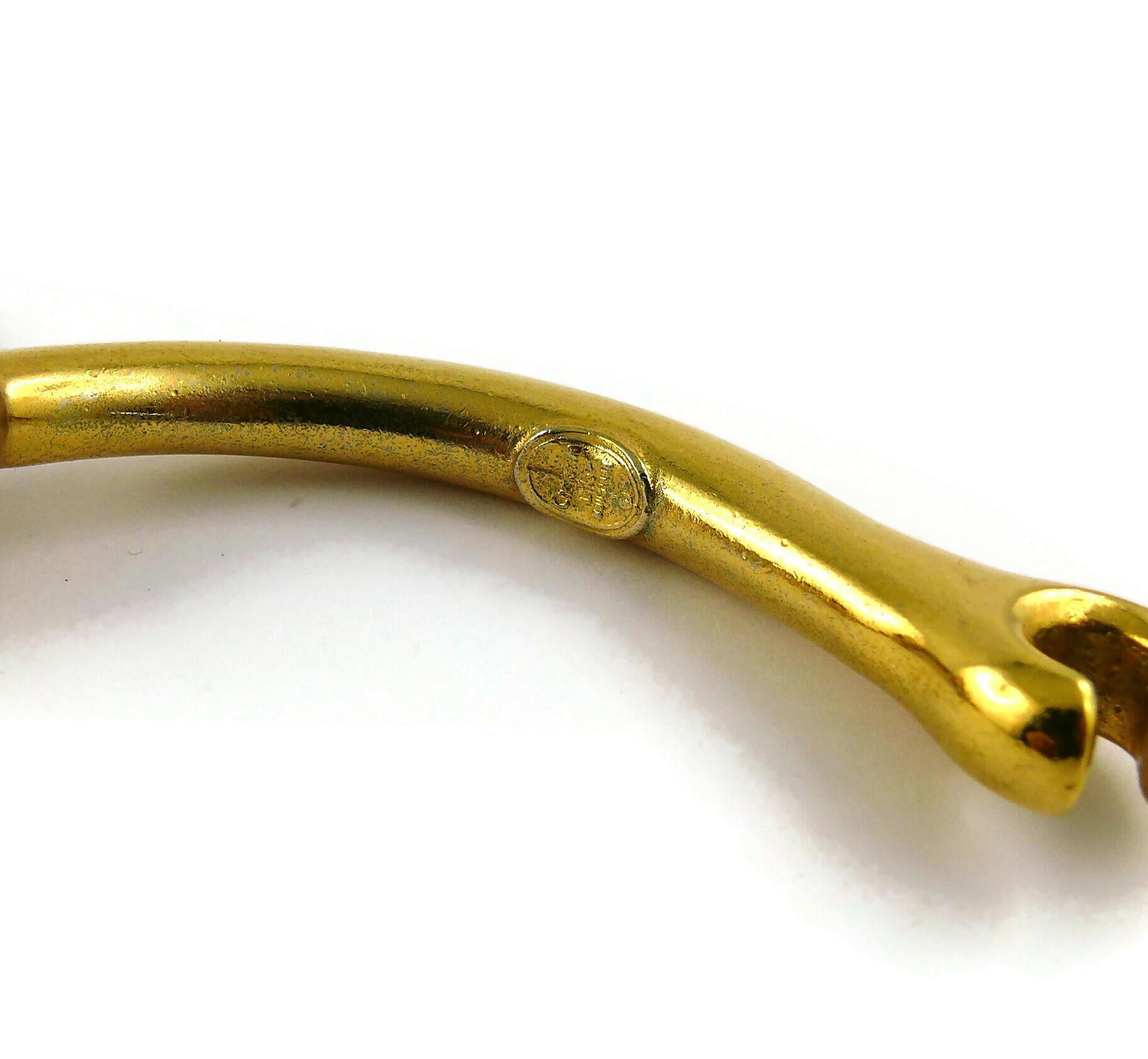 Christian Dior Boutique Vintage Gold Toned Charms Bracelet For Sale 6