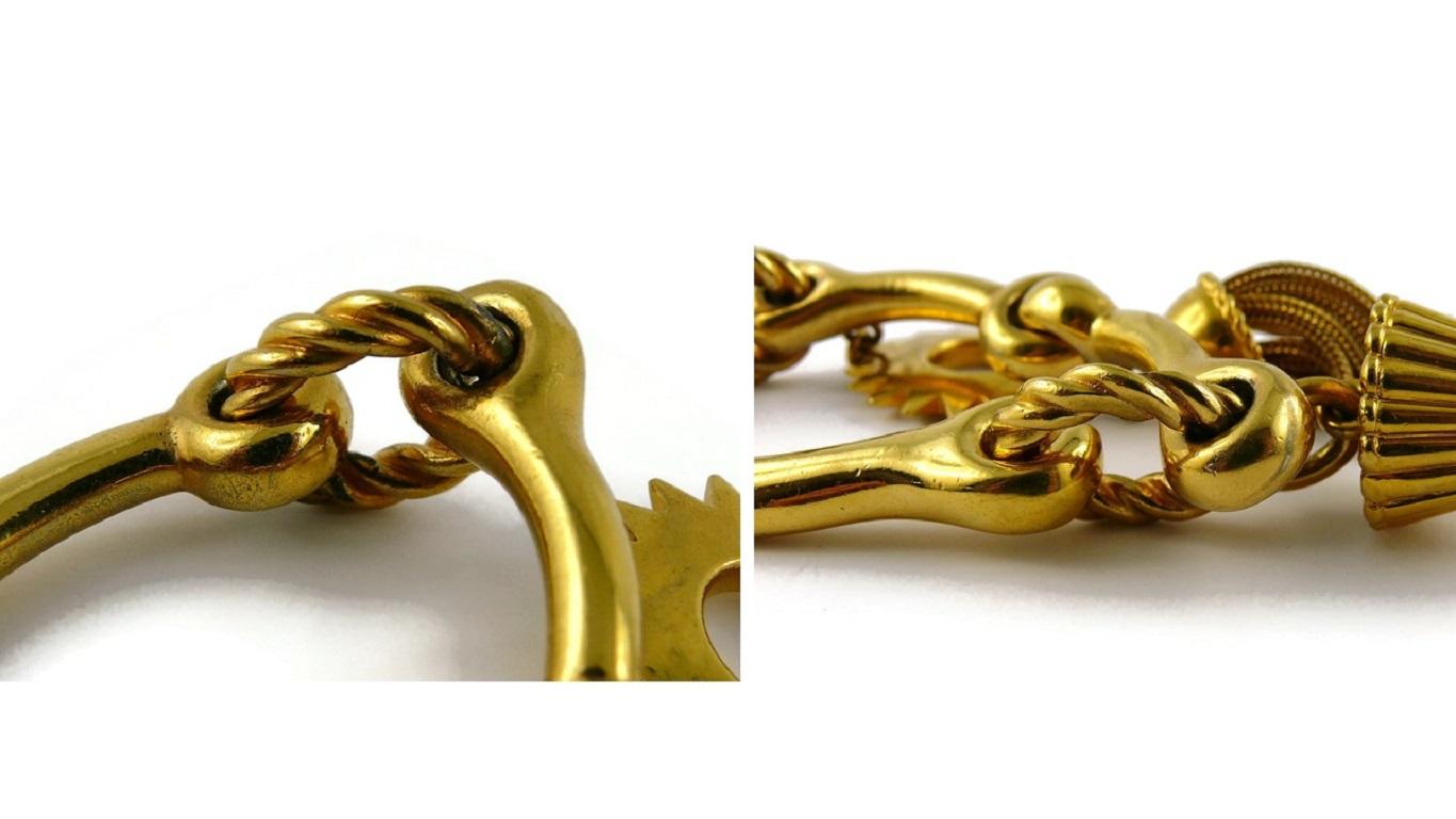 Christian Dior Boutique Vintage Gold Toned Charms Bracelet For Sale 9