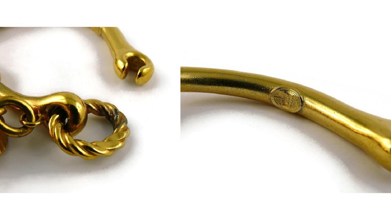 Christian Dior Boutique Vintage Gold Toned Charms Bracelet For Sale 10