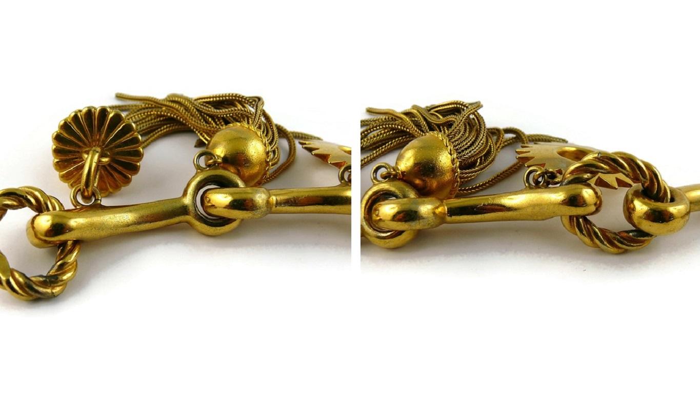 Christian Dior Boutique Vintage Gold Toned Charms Bracelet For Sale 11