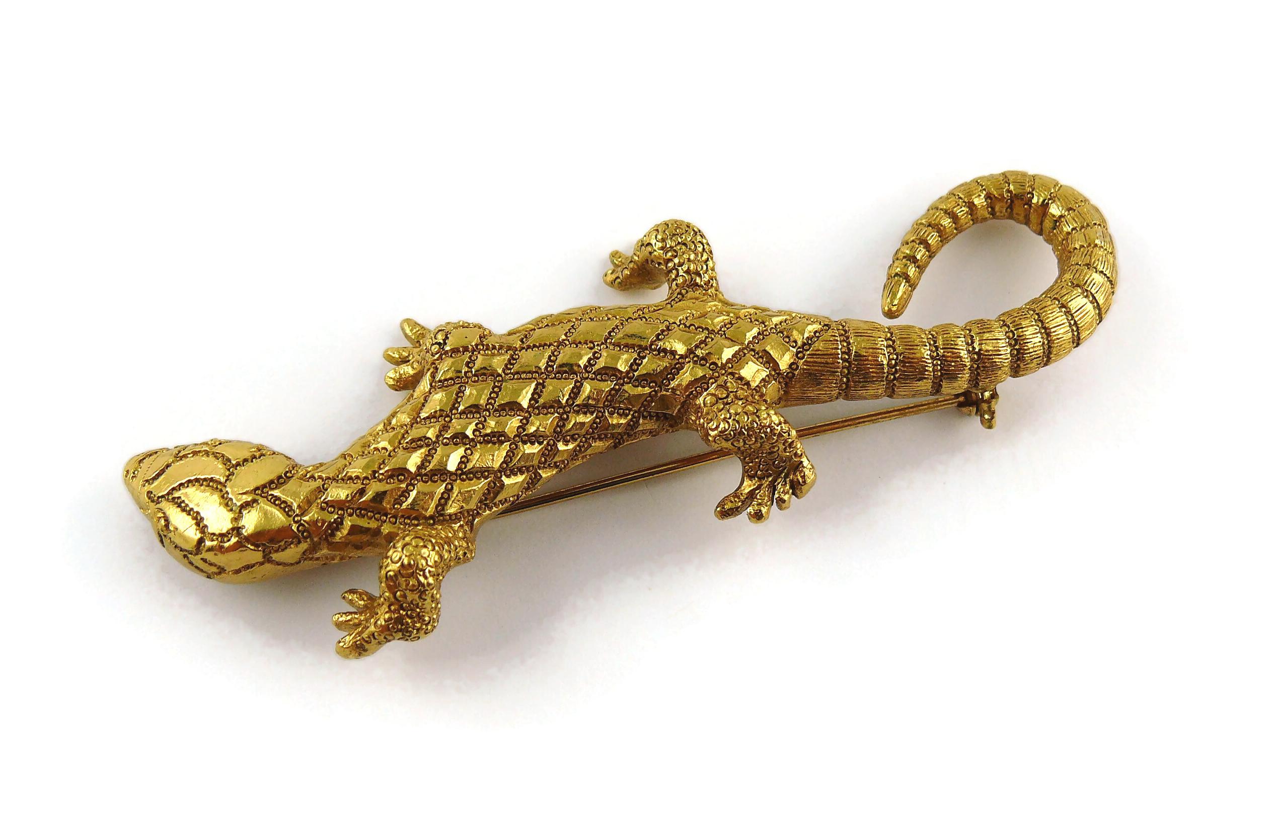 vintage lizard brooch