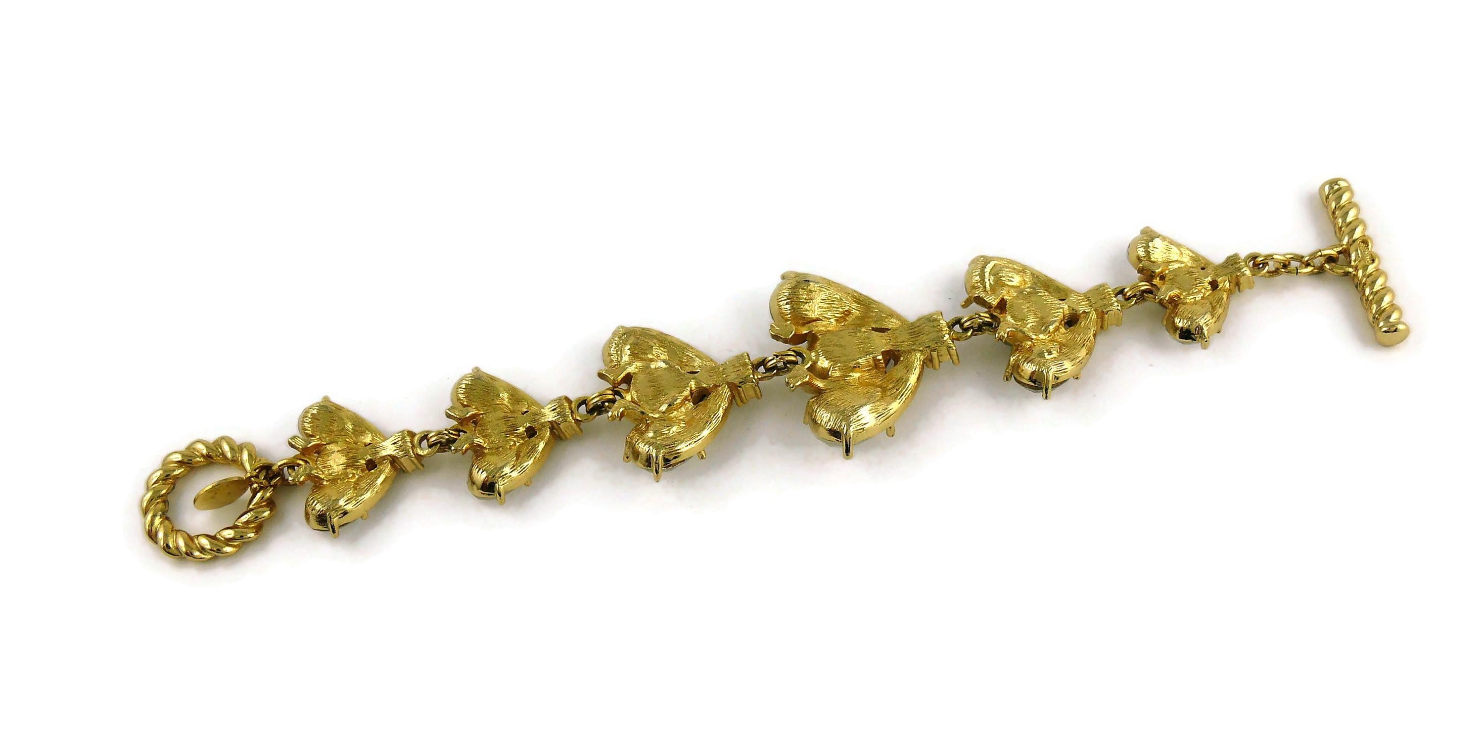 Christian Dior Boutique Vintage Iconic Jewelled Bee Bracelet 4