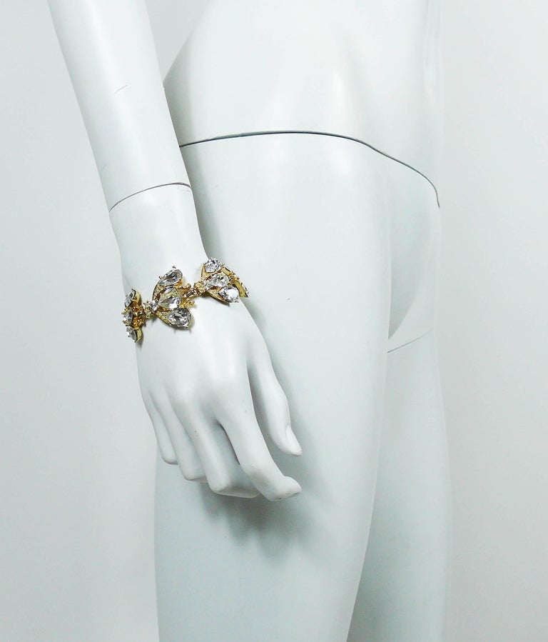 Christian Dior Boutique Vintage Iconic Jewelled Bee Bracelet at 1stDibs