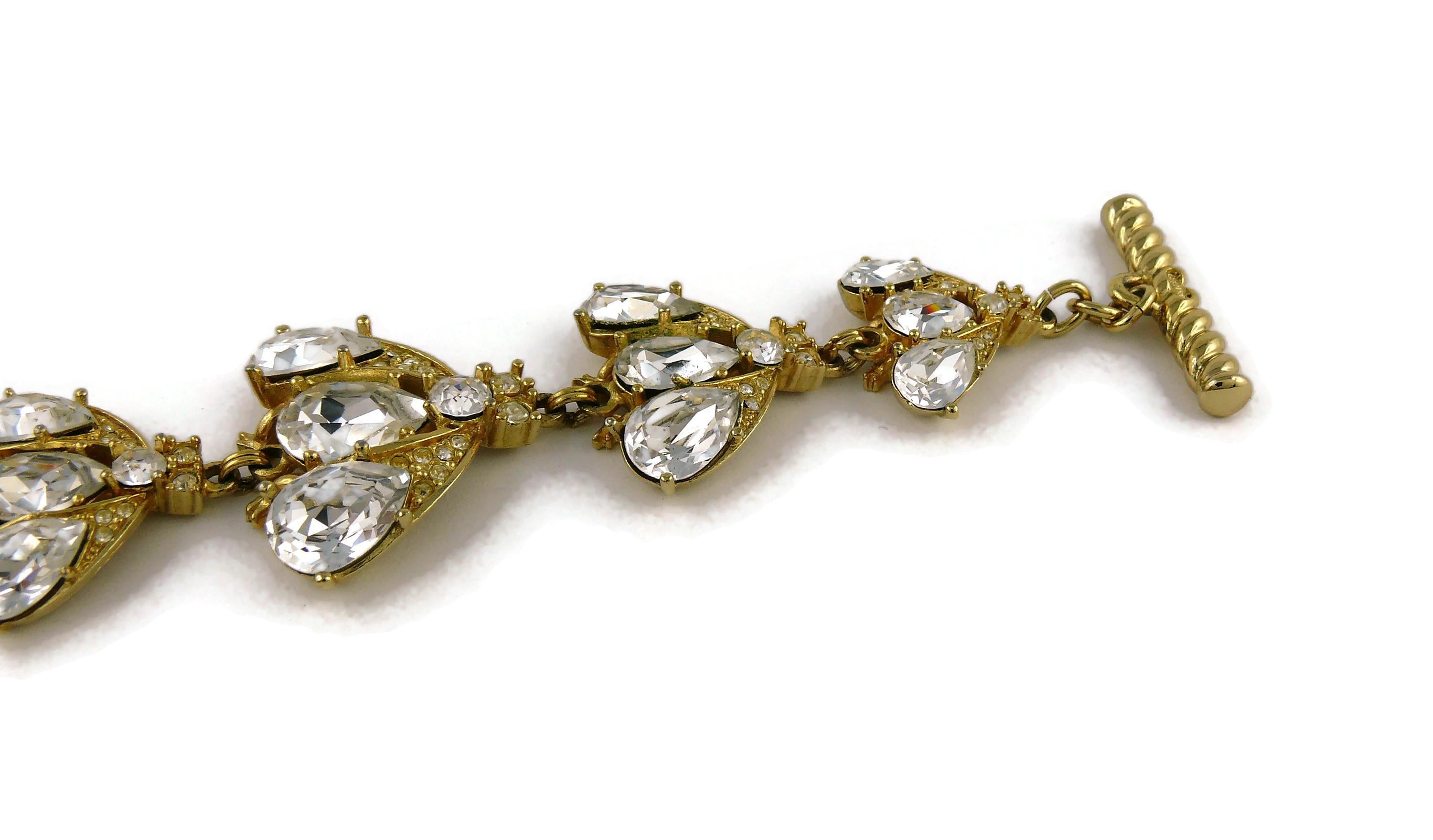Christian Dior Boutique Vintage Iconic Jewelled Bee Bracelet In Excellent Condition In Nice, FR