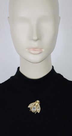 CHRISTIAN DIOR Boutique Vintage Iconic Jewelled Bee Brooch