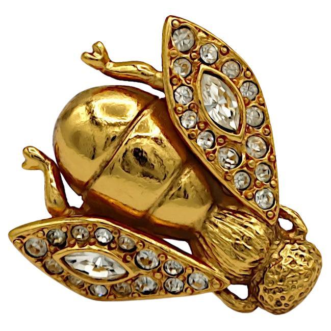 CHRISTIAN DIOR Boutique Broche abeille vintage emblematique ornee de bijoux En vente sur 1stDibs