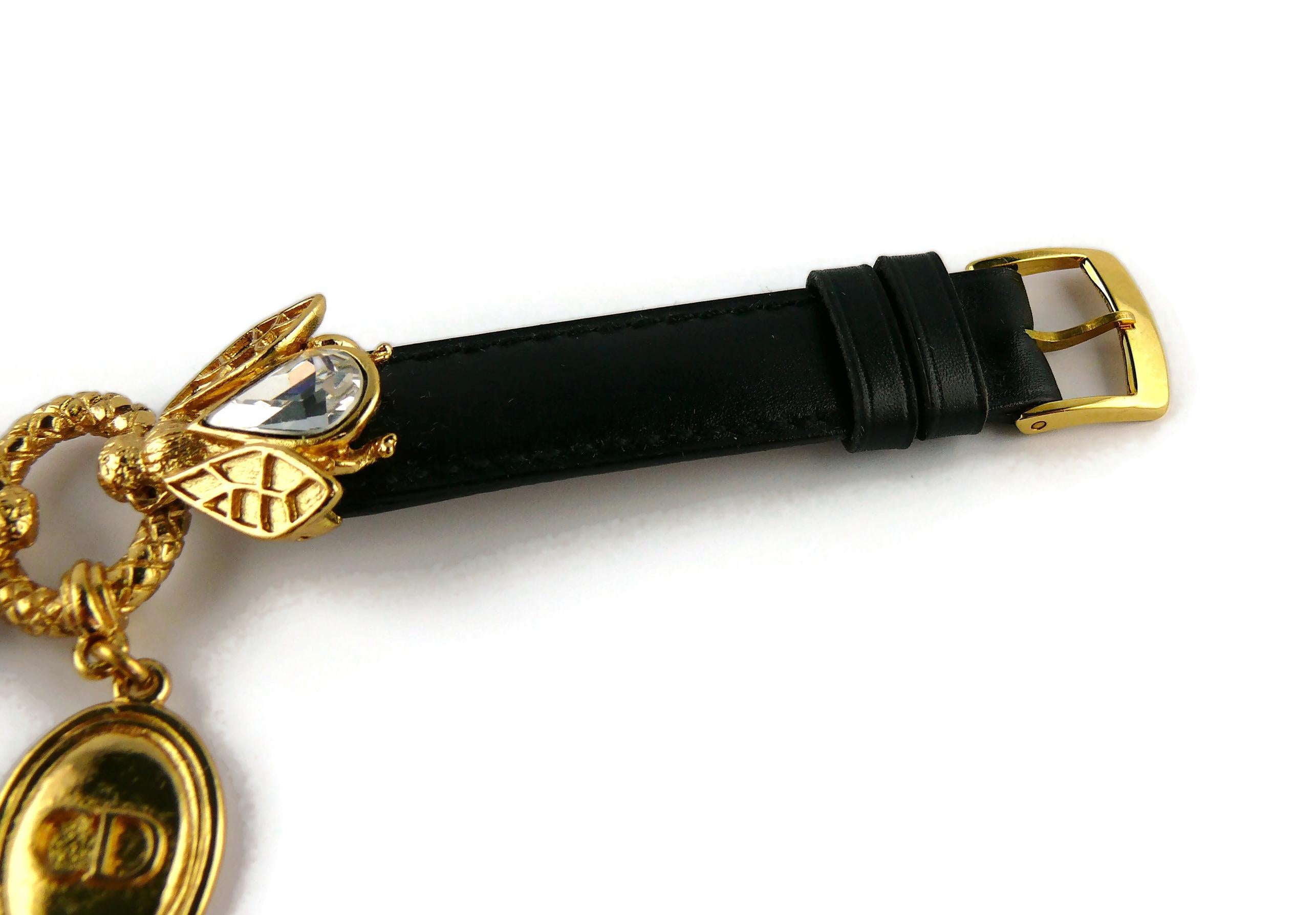 Christian Dior Boutique Vintage Jewelled Bee Bracelet 3