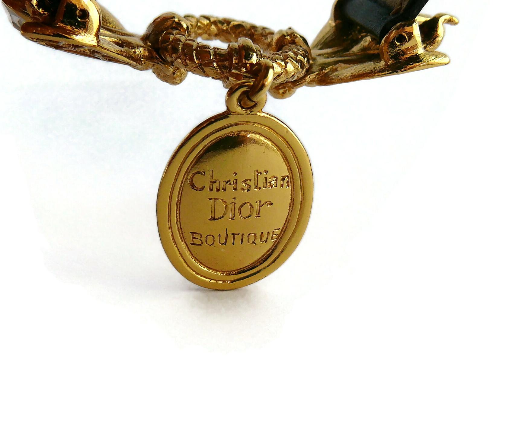 Christian Dior Boutique Vintage Jewelled Bee Bracelet 5