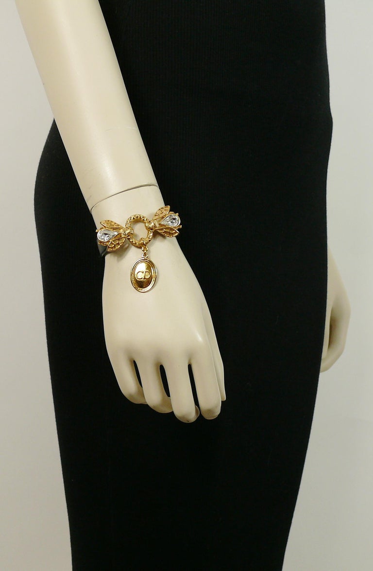 Christian Dior Boutique Vintage Jewelled Bee Bracelet at 1stDibs