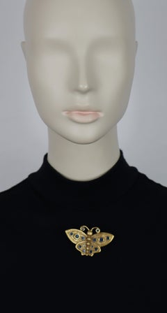 CHRISTIAN DIOR Boutique Vintage Jewelled Butterfly Brooch